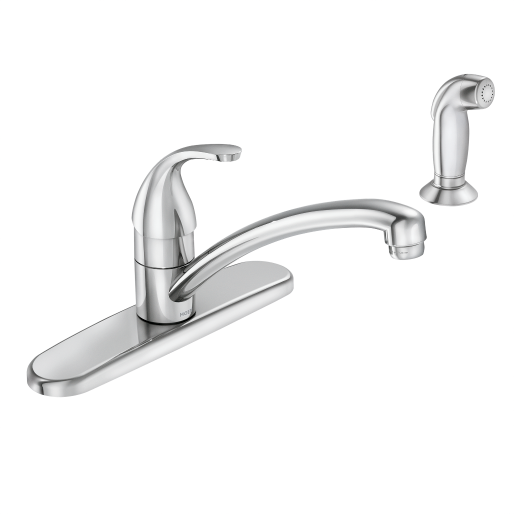 Main 3 - Faucet Moen Kitchen 1 Handle Chrome w/ Spray Adler 87604SRS - San Antonio Retail