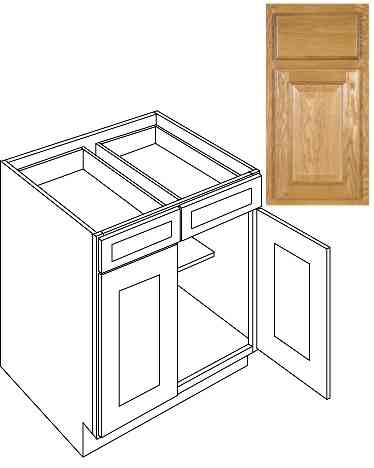 Main 3 - Kitchen Cabinet Country Oak Base 30" B30 Plywood Box - San Antonio Retail