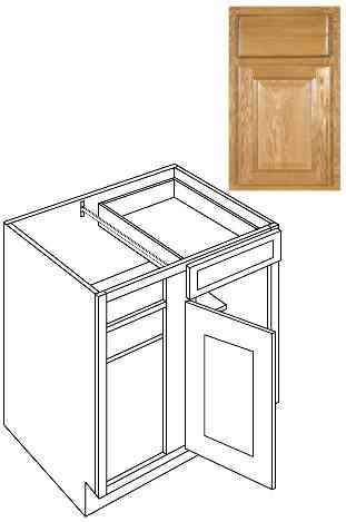 Main 3 - Kitchen Cabinet Country Oak Blind Base 36" Blb36 Plywood Box - San Antonio Retail