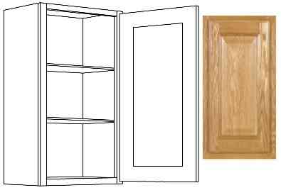 Main 3 - Kitchen Cabinet Country Oak Wall 12"X30" W1230 Plywood Box - San Antonio Retail