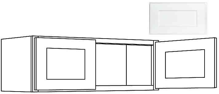 Main 3 - Kitchen Cabinet Luxor White Wall 30"X15" W3015 Plywood Box - San Antonio Retail