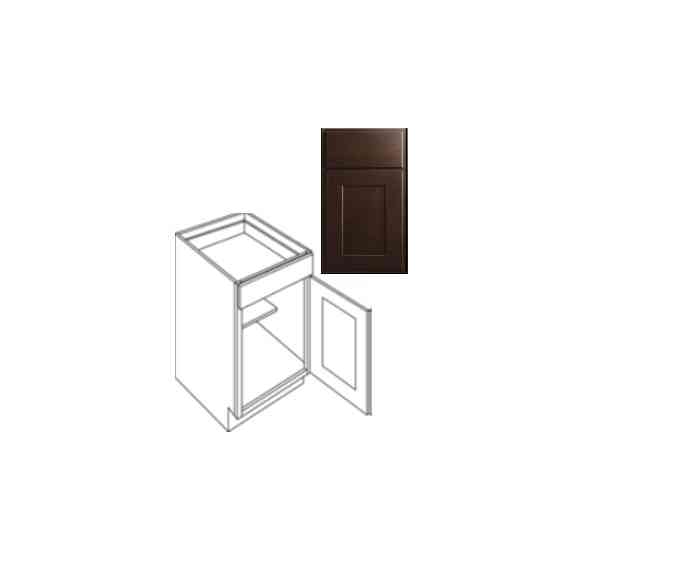 Main 3 - Kitchen Cabinet Luxor Espresso Base 15" B15 Plywood Box - San Antonio Retail