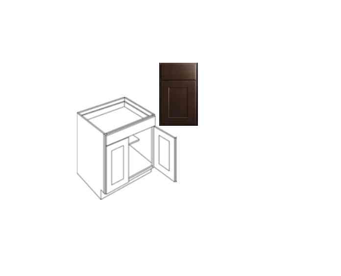 Main 2 - Kitchen Cabinet Luxor Espresso Base 24" B24 Plywood Box - San Antonio Retail