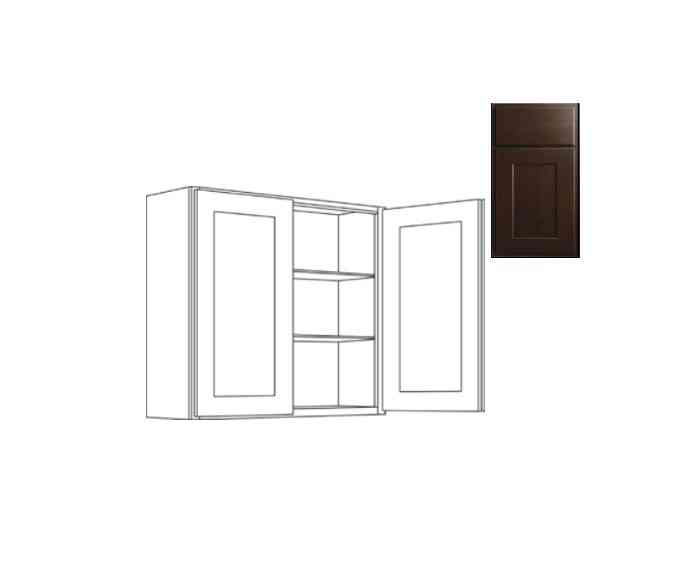 Main 3 - Kitchen Cabinet Luxor Espresso Wall 36"X30" W3630 Plywood Box - San Antonio Retail