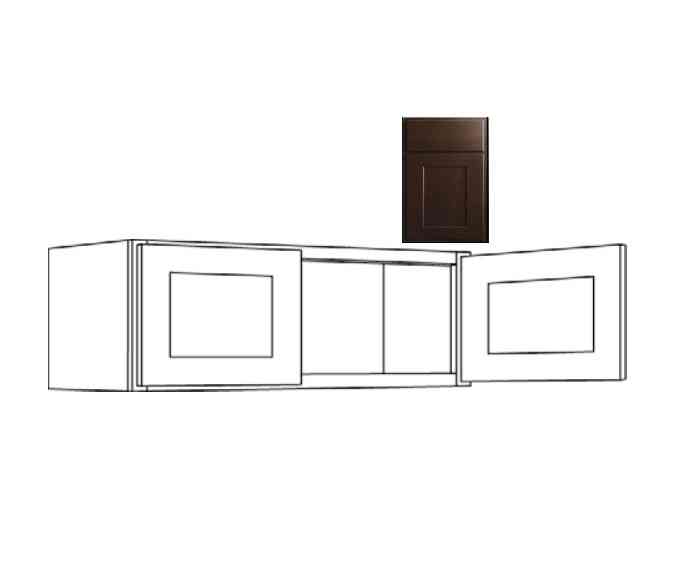 Main 3 - Kitchen Cabinet Luxor Espresso Wall 30"X15" W3015 Plywood Box - San Antonio Retail