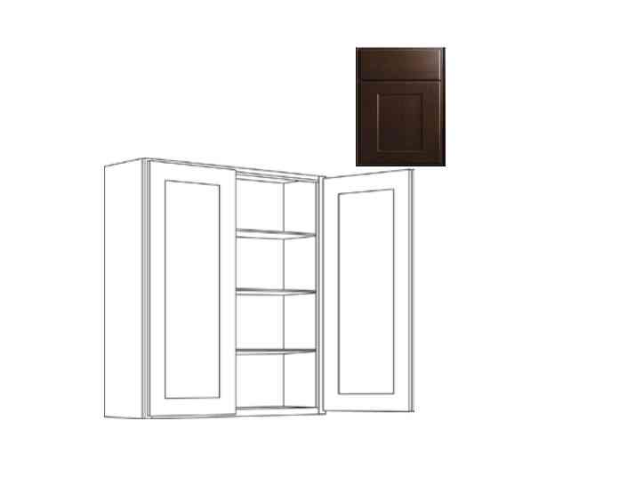 Main 3 - Kitchen Cabinet Luxor Espresso Wall 24"X42" W2442 Plywood Box - San Antonio Retail