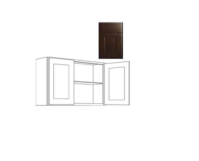 Main 3 - Kitchen Cabinet Luxor Espresso Wall 30"X24" W3024 Plywood Box - San Antonio Retail