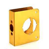 Main 2 - Lock & Door Reinforcer, 1-3/4" Thick Door, Antique Brass U9575  - San Antonio Retail