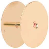 Main 2 - Door Hole Cover Plate, Polished Brass, 2-5/8" U9516 - San Antonio Retail