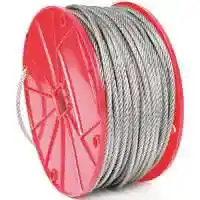 Main 1 - Cable Ft Uncoated Stainless Steel 3/16" 840Lb WLL 250' Spool (By-the-Foot) 016162  - San Antonio Retail