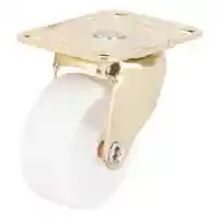 Main 1 - Floor Care Caster Plastic White/Brass Swivel 1-5/8"Jcb12 - San Antonio Retail