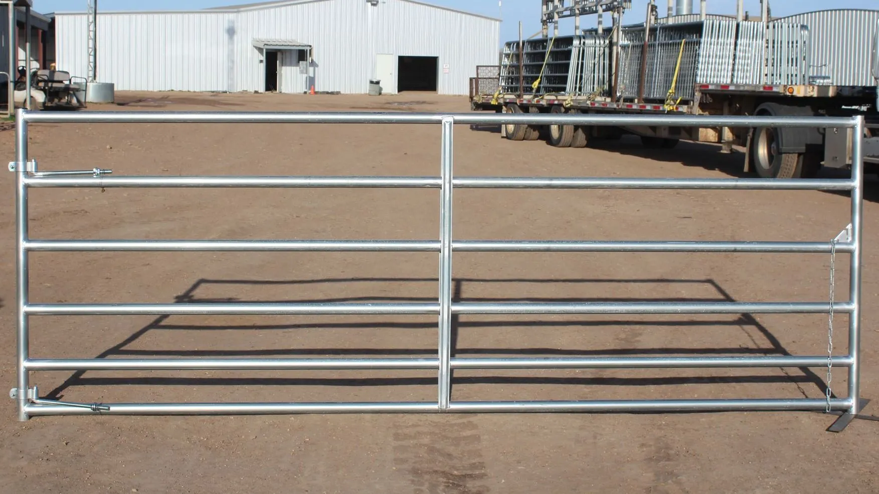 Main 3 - Heavy Duty Galvanized Tube Gate  8' 2" 6-Bar 16 ga 50"H - San Antonio Retail