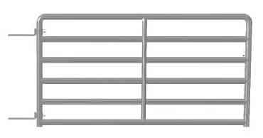 Main 2 - Heavy Duty Galvanized Tube Gate 10' 2" 6-Bar 16 ga 50"H - San Antonio Retail