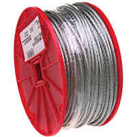Main 2 - Cable Ft Uncoated Wire 3/32" 184Lb WLL 500' Spool (By-the-Foot) 700-0327 - San Antonio Retail