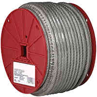Main 2 - Cable Ft Coated Wire 3/32" 184Lb WLL 250' Spool (By-the-Foot) 700-0397 - San Antonio Retail
