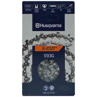 Chainsaw Chain Husqvarna S93 X-Cut Clam 14" CHN S93G 3/8 MIN .050 585422152 - San Antonio Retail