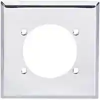 Main 1 - Wall Plate Metal 2Gang Single Outlet 69Box Ss - San Antonio Retail