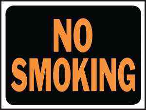 Main 1 - Sign, No Smoking, 8-1/2x12, Fluorescent Orange Legend, Plastic 3013 - San Antonio Retail