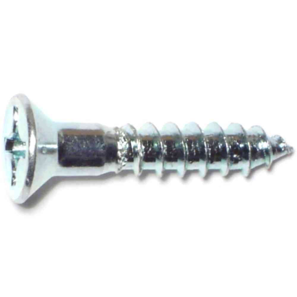 Main 1 - Phillips Flat Wood Screws #10X1" Zinc 100/pk - San Antonio Retail