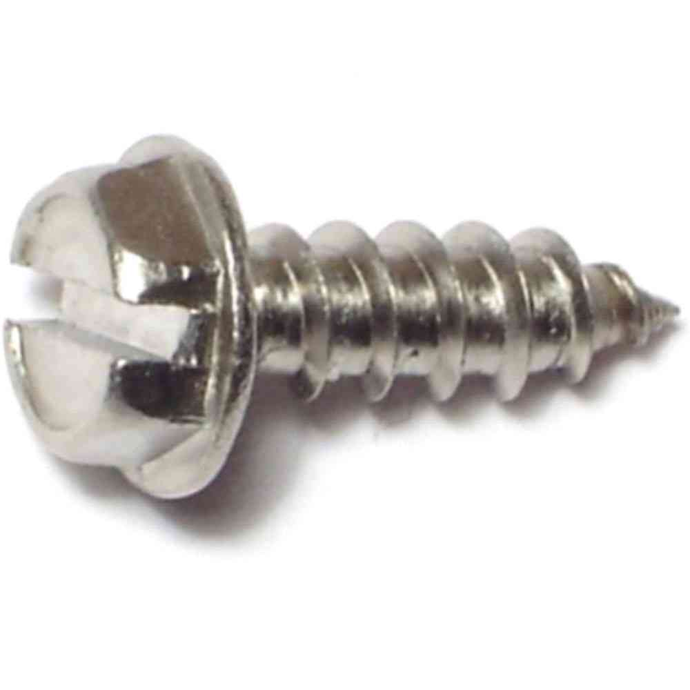 Main 1 - Slotted Hex Washer Sheet Metal Screws #8X1/2" Zinc 100/pk - San Antonio Retail