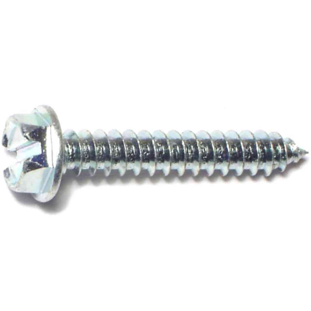 Main 1 - Slotted Hex Washer Sheet Metal Screws #8X1" Zinc 60/pk - San Antonio Retail