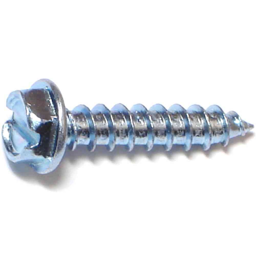 Main 1 - Slotted Hex Washer Sheet Metal Screws #12X1" Zinc 40/pk - San Antonio Retail