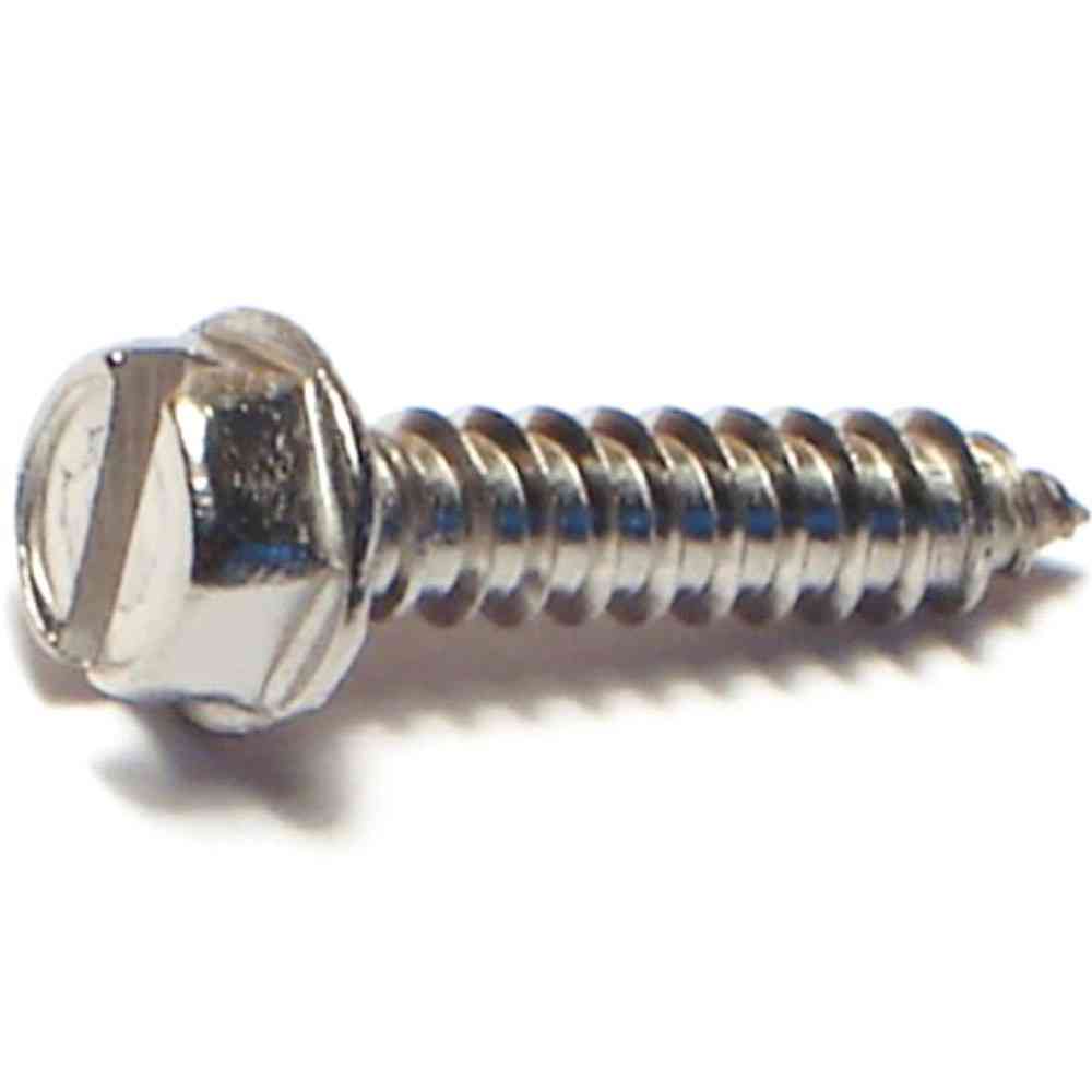 Main 1 - Slotted Hex Washer Sheet Metal Screw #8X3/4" Stainless Steel - San Antonio Retail