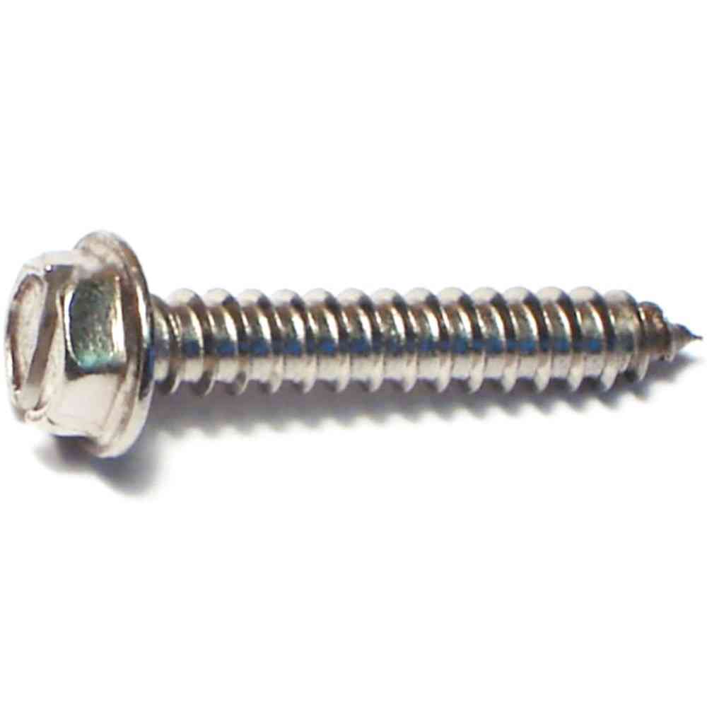 Main 1 - Slotted Hex Washer Sheet Metal Screw #8X1 " Stainless Steel - San Antonio Retail