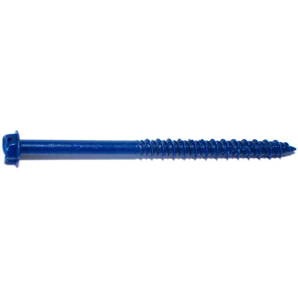 Main 1 - Masonry Slotted/Hex Screw 1/4"X3-3/4" Blue Ruspert - San Antonio Retail