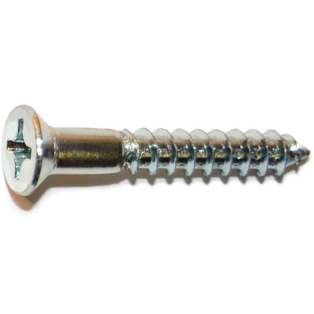 Main 1 - Phillips Flat Wood Screws #12X1-1/2" Zinc 6/pk - San Antonio Retail
