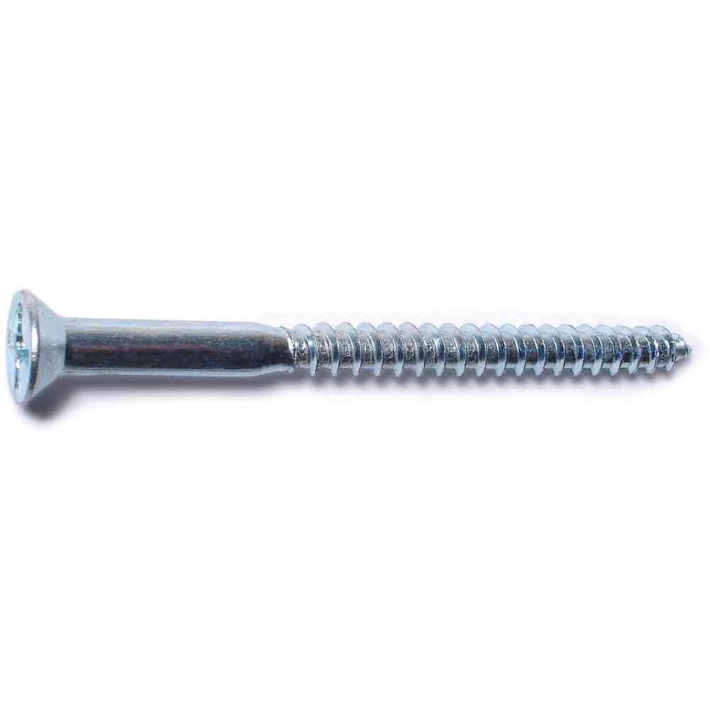 Main 1 - Phillips Flat Wood Screws #12X3" Zinc 3/pk - San Antonio Retail