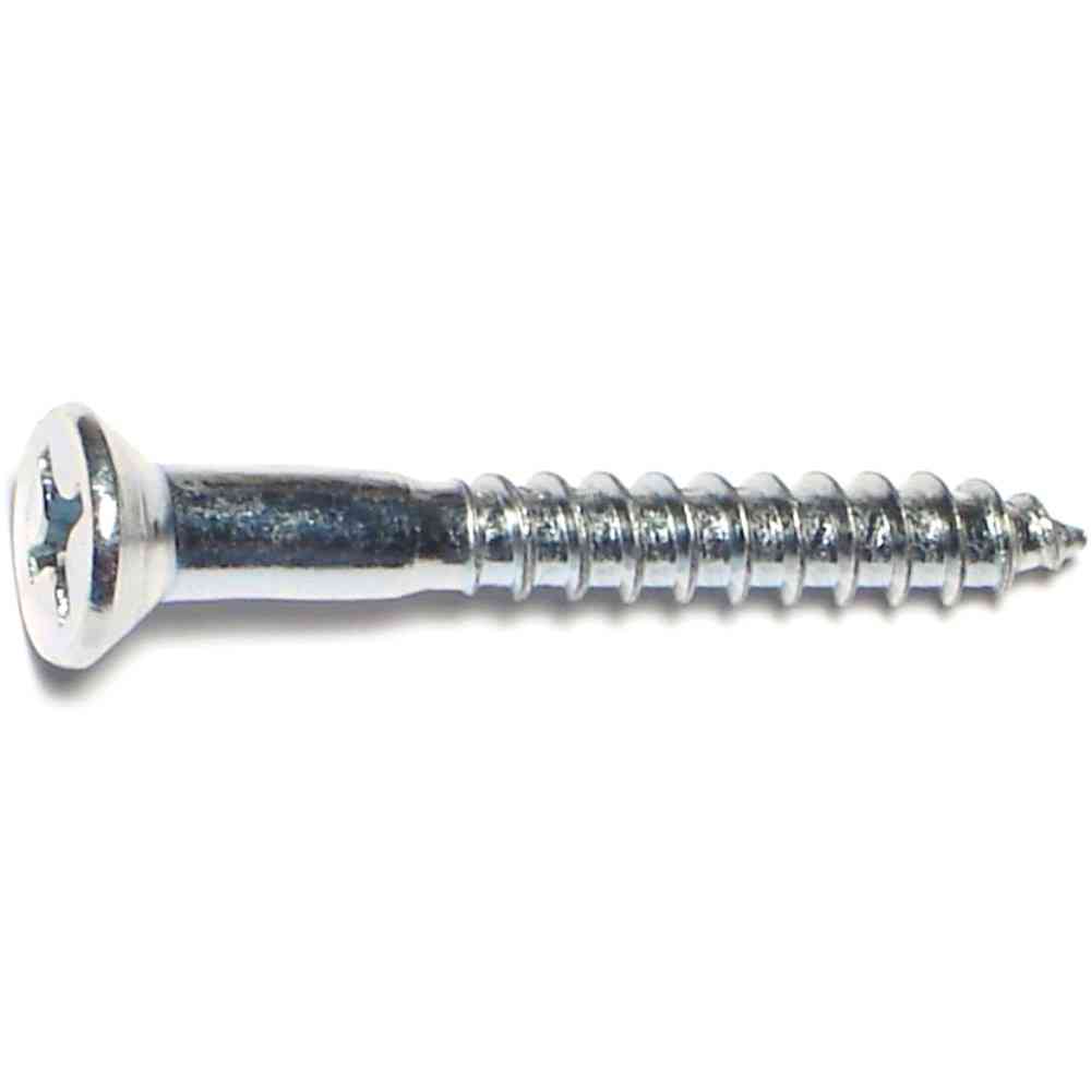 Main 1 - Phillips Flat Wood Screws #14X2" Zinc 4/pk - San Antonio Retail