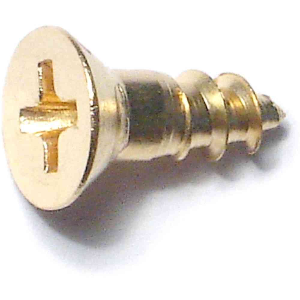 Main 1 - Phillips Flat Wood Screw #8X1/2" Brass - San Antonio Retail