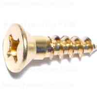 Main 1 - Phillips Flat Wood Screws #10X3/4" Brass 3/pk - San Antonio Retail