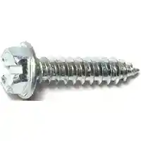 Main 1 - Slotted Hex Washer Sheet Metal Screws #8X3/4" Zinc 12/pk - San Antonio Retail