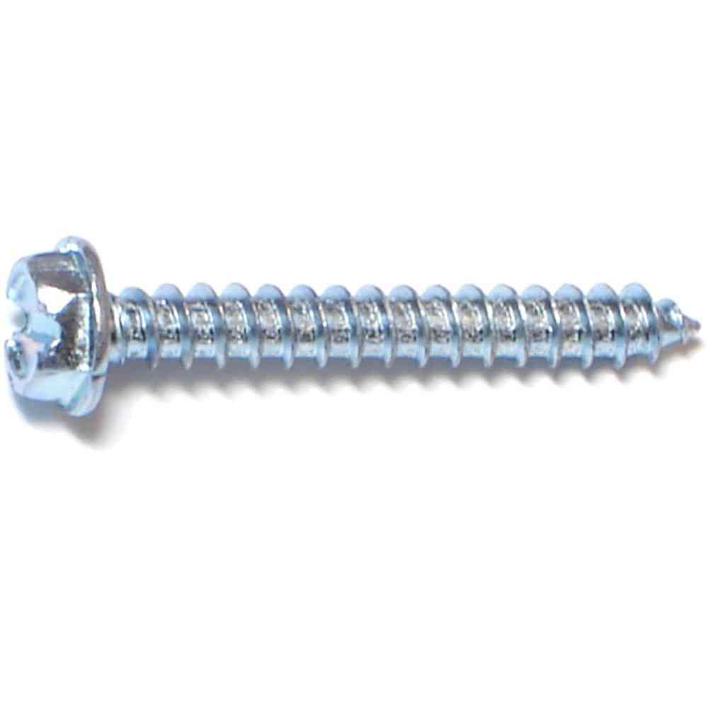 Main 1 - Slotted Hex Washer Sheet Metal Screws #8X1-1/4" Zinc 8/pk - San Antonio Retail
