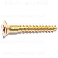Main 1 - Phillips Flat Wood Screws #9X1-1/4" Brass 3/pk - San Antonio Retail