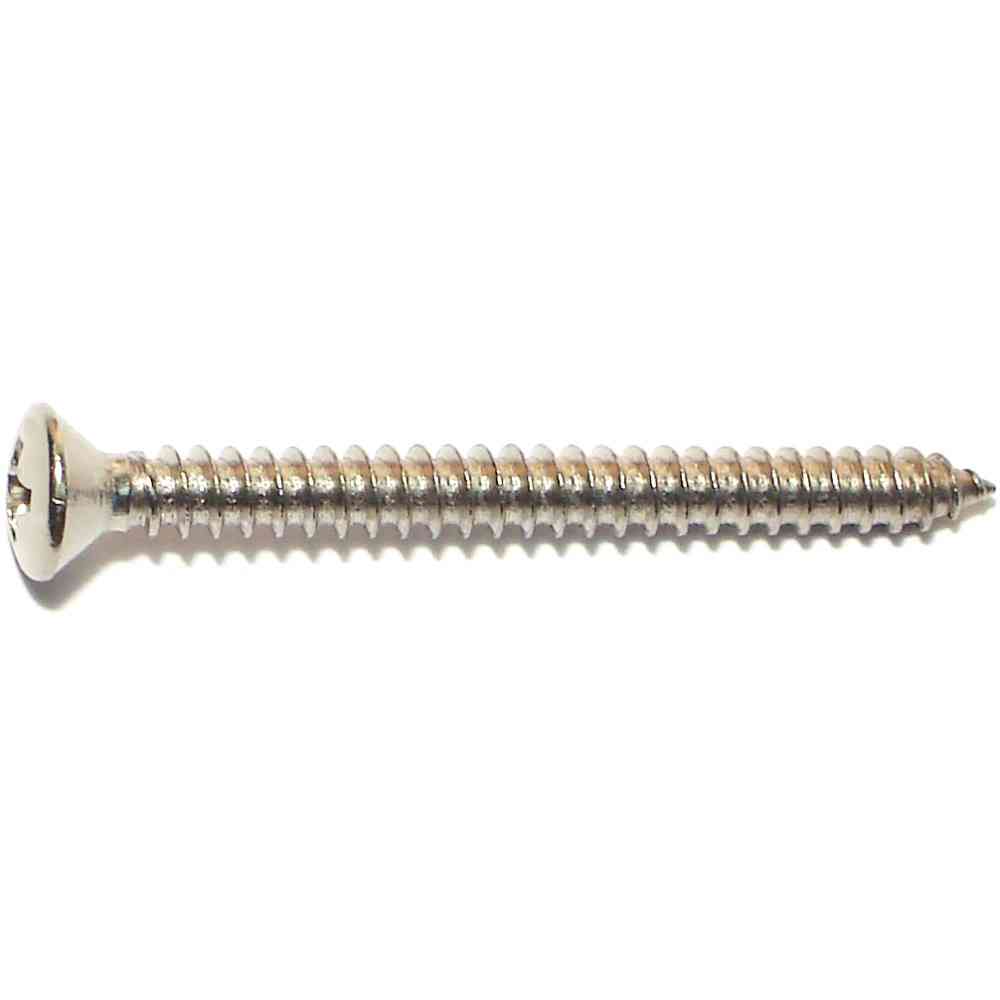 Main 2 - Phillips Oval Sheet Metal Screws #10X2" Stainless Steel - San Antonio Retail