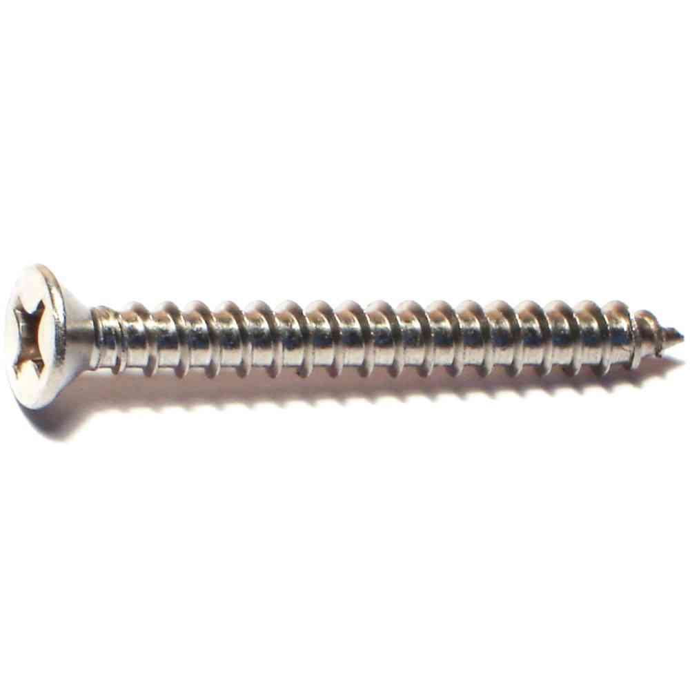 Main 1 - Phillips Flat Sheet Metal Screw #12X2" Stainless Steel - San Antonio Retail