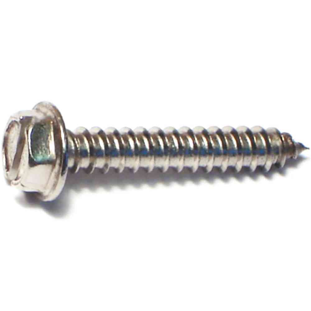 Main 1 - Slotted Hex Washer Sheet Metal Screw #8X1" Stainless Steel - San Antonio Retail