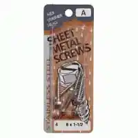 Main 1 - Slotted Hex Washer Sheet Metal Screw #8X1-1/2" Stainless Steel - San Antonio Retail