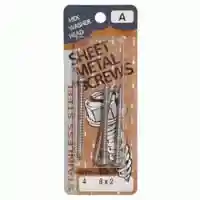 Main 1 - Slotted Hex Washer Sheet Metal Screw #8X2" Stainless Steel - San Antonio Retail