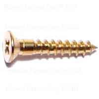 Main 1 - Phillips Flat Wood Screws #4X5/8" Brass 8/pk - San Antonio Retail