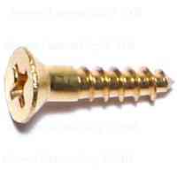 Main 1 - Phillips Flat Wood Screws #6X5/8" Brass 8/pk - San Antonio Retail
