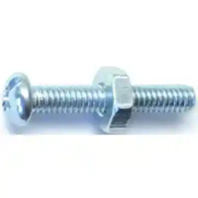 Combo Round Machine Screws w/ Nuts #8-32X1" Zinc 8/pk - San Antonio Retail