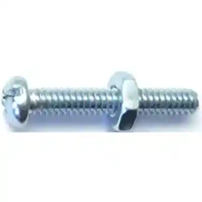 Combo Round Machine Screws w/ Nuts #10-24X1-1/4" Zinc 8/pk - San Antonio Retail