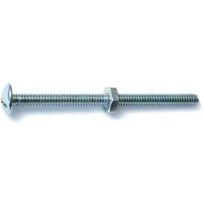 Combo Round Machine Screws w/ Nuts #10-24X3" Zinc 4/pk - San Antonio Retail