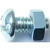 Main 1 - Combo Round Machine Screws w/ Nuts 1/4"-20X1/2" Zinc 6/pk - San Antonio Retail