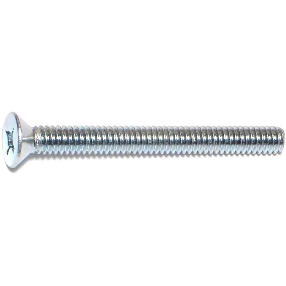 Main 1 - Phillips Flat Machine Screws w/ Nuts 1/4"-20X2-1/2" Zinc 4/pk - San Antonio Retail