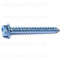 Main 1 - Slotted Hex Washer Sheet Metal Screws #14X2" Zinc 3/pk - San Antonio Retail